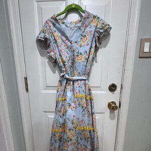 Crosby by Mollie Burch Floral Maxi Dress – Blue – Size M